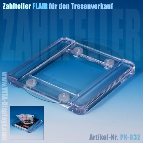 FLAIR acrylic glass pay tray / cash tray