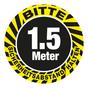 Bodenschild als Wartepunkt und Leitsystem „1.5 Meter Sicherheitsabstand halten“ (30 x 30 cm) 