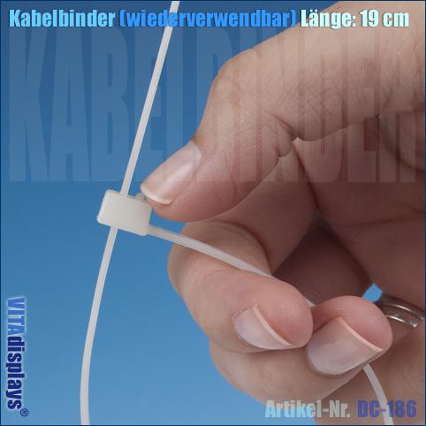 Kabelbinder wiederverwendbar / Länge: 190 mm