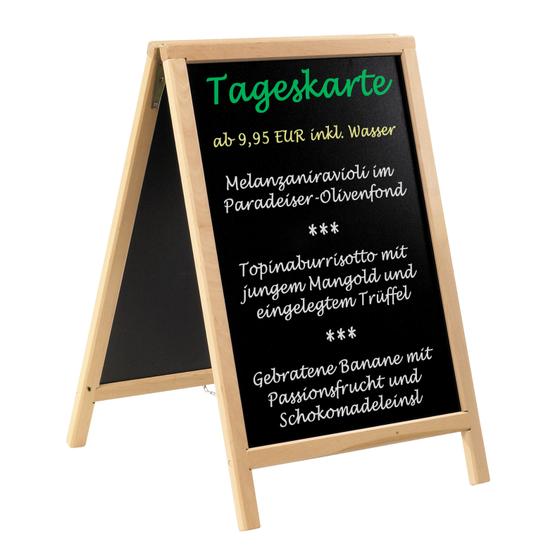 Kreidetafel / Bockständer GOA (55x85cm)