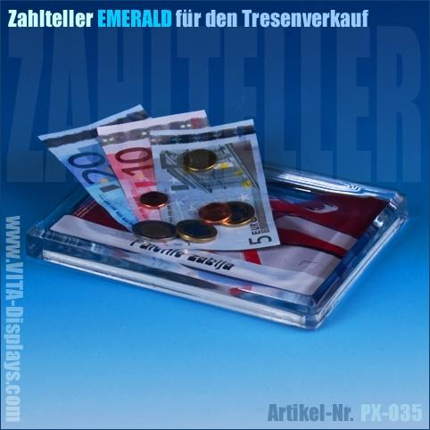 Zahlteller / Zahlschale EMERALD aus Glas