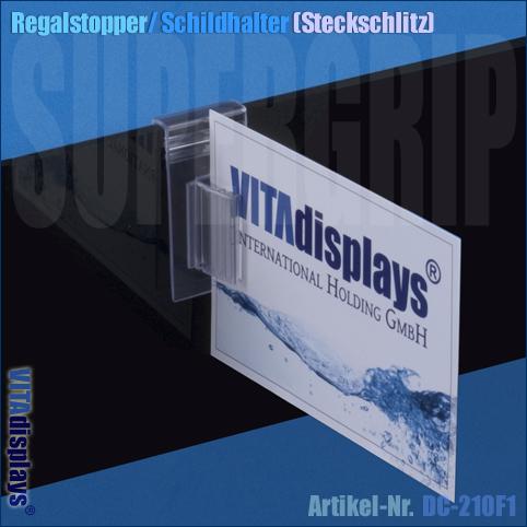 Regalstopper / Schildhalter (Steckschlitz)