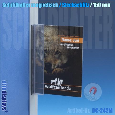 Schildhalter magnetisch / Steckschlitz / Länge: 150 mm